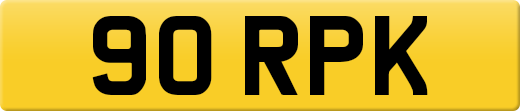 90 RPK private number plate